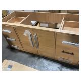 $1090 Light Oak Single Bowl Floating Vanity-No Top
