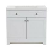 $359 Everdean 37 in. White Bath Vanity