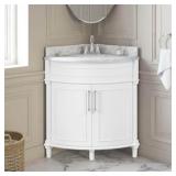 $1119 Aberdeen 32 in. Corner Vanity w/ Marble Top