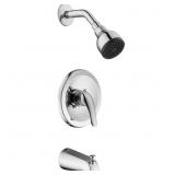 Aragon Tub and Shower Faucet, Chrome, Valve