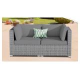 $200 (1 Lot Of 2) 2 Middle Sofas Gray