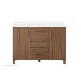$699 Bilston 48 in. Walnut Vanity with Stone Top