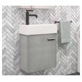 $169 Colmer 18 in. Gray Vanity w/ White Basin