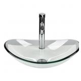 Oval Glass Vessel Sink