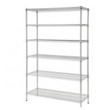 $109 Chrome 6-Tier Metal Wire Shelving (48x72x18)