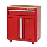 $240 24-Gauge Steel 1-Drawer 2-Door Cabinet, Red