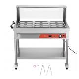 $590 9-Pan Electric Food Warmer, 1500W, SS, Wheels