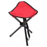 Hiking Three-Legged Folding Stool - Red