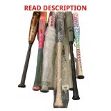 1 Lot of (6) Assorted Baseball Bats