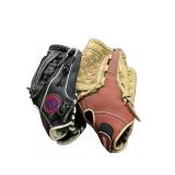 1 Lot of (2) Baseball/Softball Gloves