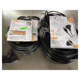 1 Lot of (2) Assorted Extension Cords