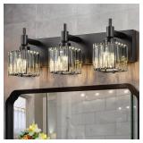 $110 Orillia 19.7 in. 3-Light Black Vanity Light