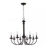 8-Light Oil Rubbed Bronze Candle Chandelier