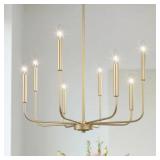 $170 Gold 8-Light Candlestick Island Chandelier