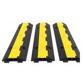 11000 lbs Driveway Rubber Speed Bumps, 2-Pc