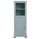 $371 Hamilton 18x14x52.5in Blue Linen Cabinet