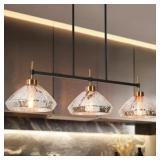 $219 Modern 37.5" 3-Light Black Linear Pendant