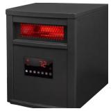 $151 1500W Electric Heater, Black Steel