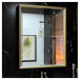 $179 24 in. x 30 in. Gold Medicine Cabinet Mirror