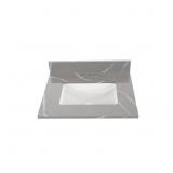 $239 25x22 Quartz Vanity Top, Gray, White Sink