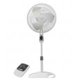 16 in. 3 Speed Oscillating Pedestal Fan, White