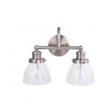 Albona 2-Light Brushed Nickel Vanity Light