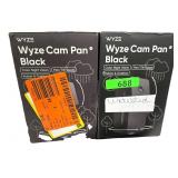 1 Lot of (2) Wyze Cam Pan V3 Black