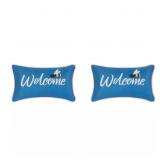 Welcome Lake Lumbar Outdoor Pillows (Set of 4)