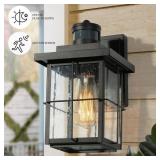 $115 Outdoor Wall Light with Motion Sensor, Black