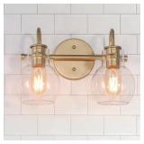 LNC Light Gold Bathroom Vanity Light 13 in.