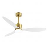 $124 Sawyer 52 in. LED Gold White Ceiling Fan
