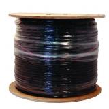 500 ft. 18 RG6 Quad Shield Coax Cable - Black