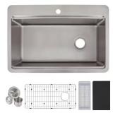 $229 Avenue 33 in. Single Bowl Workstation Sink