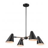 $149 4-Light Matte Black Transitional Chandelier