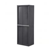 $220 Sterilite Gray Polypropylene 2-Door Cabinet