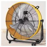 $470 30 in. Drum Fan, Yellow, 3 Speeds, 1/3 HP