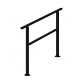 36 in. H x 3.3 ft. W Black Iron Rail Kit