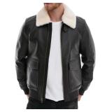 $160 Leather Jacket Mens Lambskin Leather Bomber J