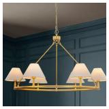 $350 Cathy 6-Light Farmhouse Chandelier Gold $350 Cathy 6-Light Farmhouse Chandelier Gold