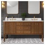 $1319 Collette 72in Double Sink Oak Vanity $1319 Collette 72in Double Sink Oak Vanity