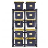 $149 5-Tier Tote Steel Rack (50 W x 24 D x 78 H) $149 5-Tier Tote Steel Rack (50 W x 24 D x 78 H)