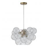 $294 6-Light Gold Cluster Chandelier, Adjustable $294 6-Light Gold Cluster Chandelier, Adjustable