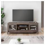 $118 53 in. Gray Wood TV Stand with Storage $118 53 in. Gray Wood TV Stand with Storage