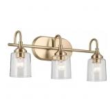 $119 Erta 24 in. 3-Light Champagne Bronze Bathroom $119 Erta 24 in. 3-Light Champagne Bronze Bathroom