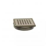 (X4) 4 in. Brushed Nickel Square Grid Drain Grate (X4) 4 in. Brushed Nickel Square Grid Drain Grate