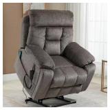 $739 Oversized Dual Motor Chenille Recliner Chair