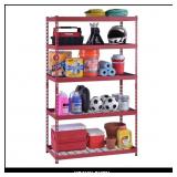 $159 5-Shelf Steel Storage Unit, Red (48x24x78)