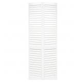 $143 28x80 in. White Louvered Bi-Fold Door
