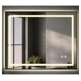 $126 YULIKA 30x36 Black LED Bathroom Mirror
