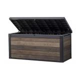 $199 Keter DecoCoat 150 Gal. Walnut Resin Deck Box